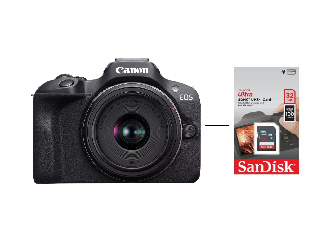 Buy Canon EOS R100 Camera Kit with RF-S18-45mm Lens in Qatar Buy Canon EOS R100 Camera Kit with RF-S18-45mm Lens in Qatar